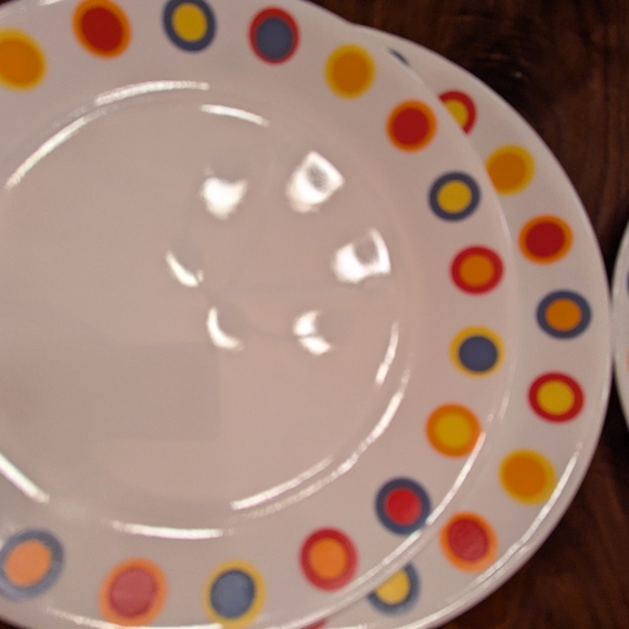 Corelle dinner plates set/4 big dots - Picture 6 of 7